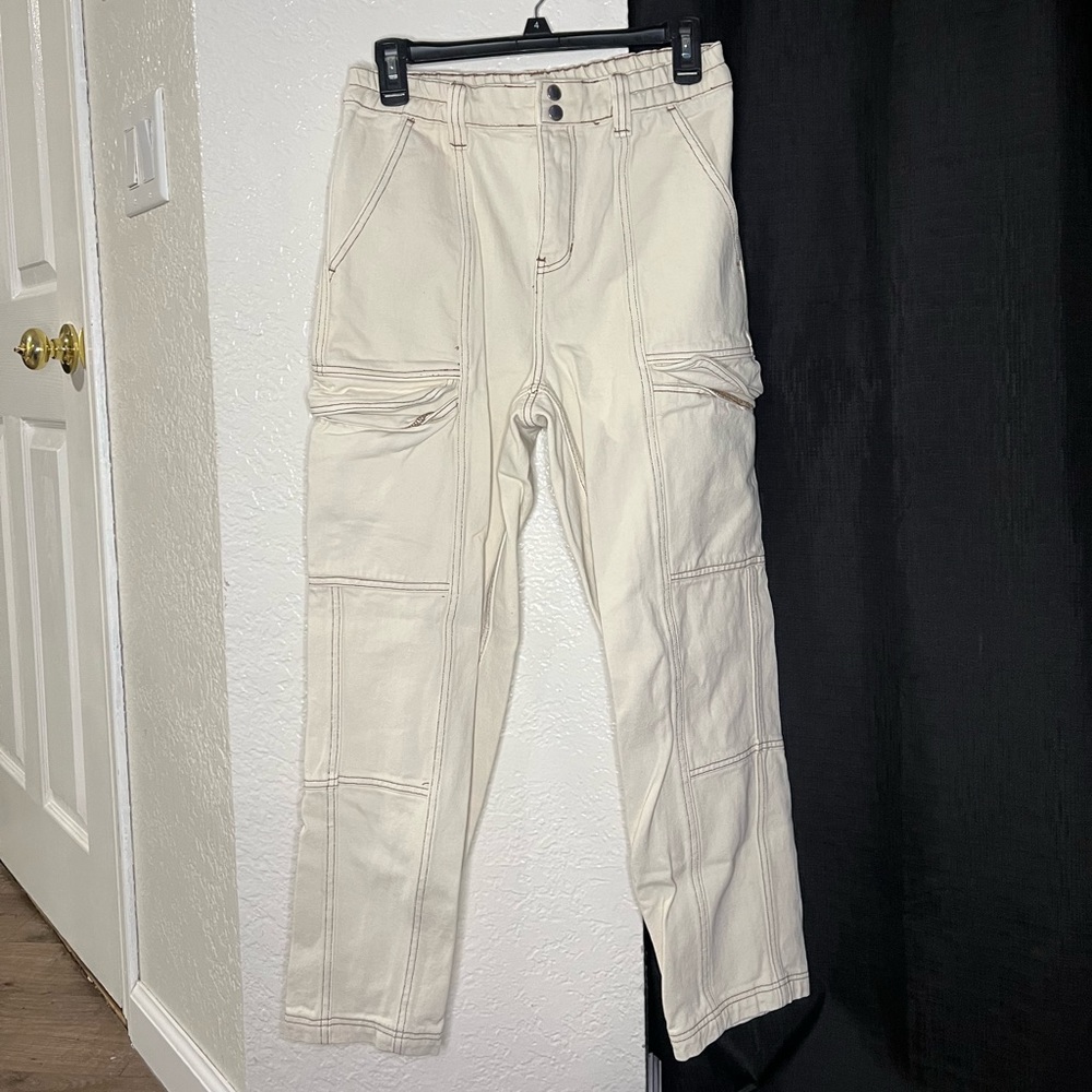 PACSUN Cream Cargos